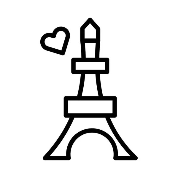 Eiffel塔隔离向量图标 易于修改或编辑 — 图库矢量图片
