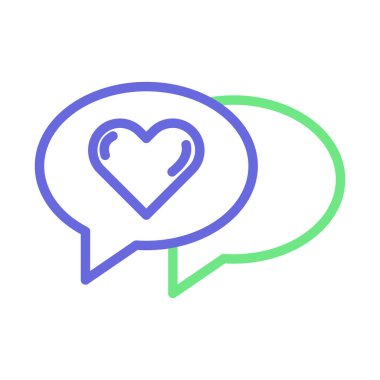  Kolayca değiştirilebilen ya da düzenlenebilen sevgi sohbeti izole edilmiş vektör simgesi