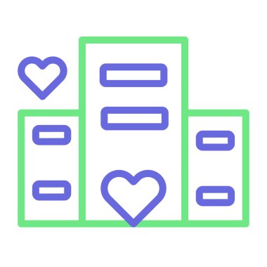 Kolayca değiştirilebilen veya düzenlenebilen kalp izole edilmiş vektör simgesi