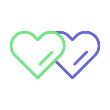 Kolayca değiştirilebilen veya düzenlenebilen kalp izole edilmiş Vektör simgesi