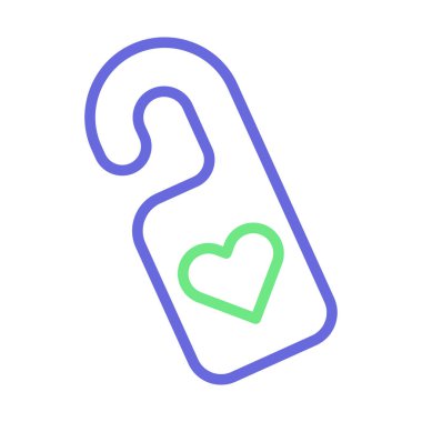 Kolayca değiştirilebilen veya düzenlenebilen kapı askısı izole edilmiş Vektör simgesi