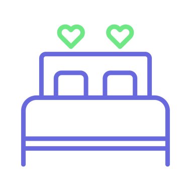  Sevilen yatak odası izole edilmiş vektör simgesi kolayca değiştirilebilir ya da düzenlenebilir