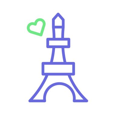 Eiffel kulesi izole edilmiş vektör simgesi kolayca değiştirilebilir ya da düzenlenebilir