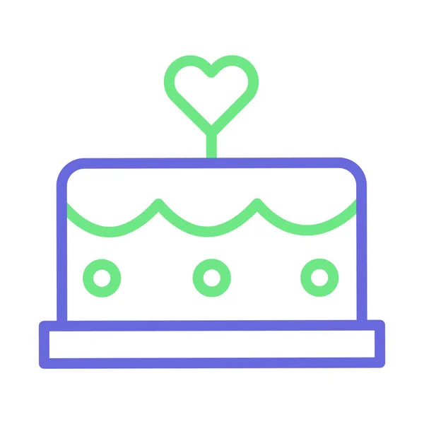 Tarta Aniversario Icono Vector Aislado Que Puede Modificar Editar Fácilmente — Vector de stock