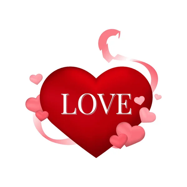 Love Sign Heart Isolated Vector Design Special Valentine Day — Stock Vector