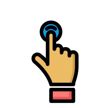  Kolayca değiştirebilen ya da düzenleyebilen izole edilmiş Vektör simgesine dokun