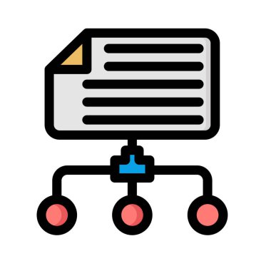 Veri Ağı İzole Vektör simgesi Kolayca değiştirilebilir veya düzenlenebilir