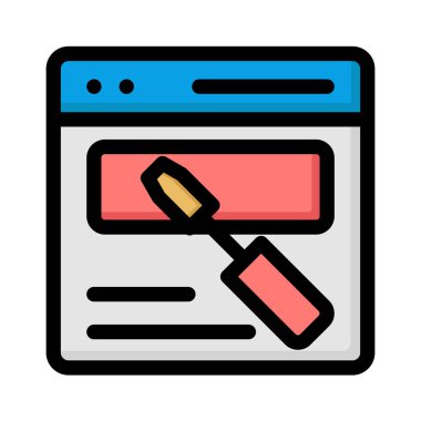 Kolayca düzenleyebilen ve düzenleyebilen Site Bakımı İzole Vektör simgesi