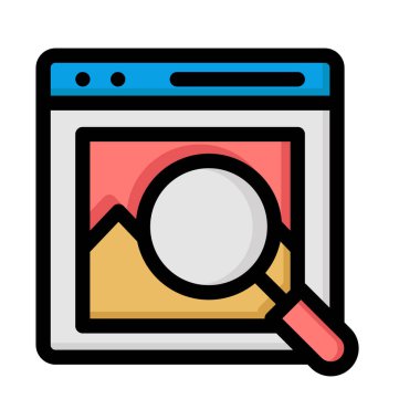 Arama motoru optimizasyon analizi yalıtılmış vektör simgesi kolayca düzenleyebilir veya değiştirebilir