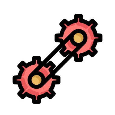 Cogwheels izole Vektör simgesi kolayca düzenleyebilir veya değiştirebilir