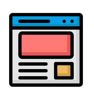 Web tasarımı izole edilmiş vektör simgesi kolayca değiştirilebilir ya da düzenlenebilir 