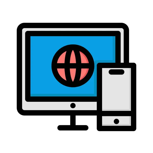 Internet Access Isolated Vector Icon Which Can Easily Modify Edit — Stock Vector