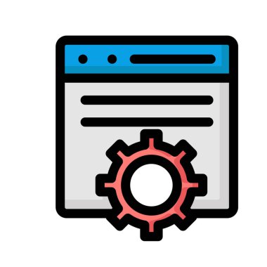 Kolayca düzenleyebilen ve düzenleyebilen Site Bakımı İzole Vektör simgesi