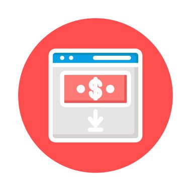 Parayı çevrimiçi olarak düzenleyebilen ya da kolayca değiştirebilen izole edilmiş vektör simgesi yap