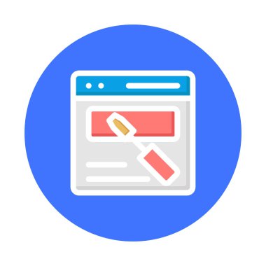 Kolayca düzenleyebilen ve düzenleyebilen Site Bakımı İzole Vektör simgesi