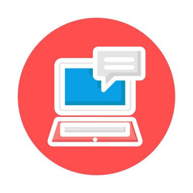 Kolayca düzenleyebilen ya da değiştirebilen izole edilmiş vektör simgesi sohbet iletisi