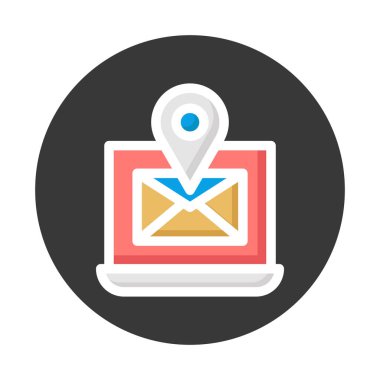 Kolayca düzenleyebilen ve düzenleyebilen coğrafi konum simgesi izole edilmiş Vektör simgesi