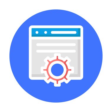 Kolayca düzenleyebilen ve düzenleyebilen Site Bakımı İzole Vektör simgesi