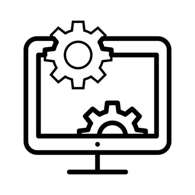 Kolayca düzenleyebilen ve düzenleyebilen Tarayıcı İzole Vektör simgesi
