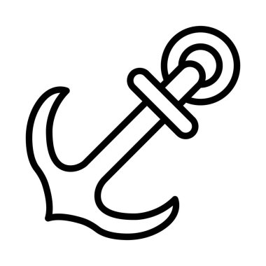 Kolayca değiştirebilen ya da düzenleyebilen Anchor yalıtılmış Vektör simgesi