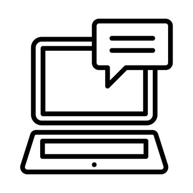 Kolayca düzenleyebilen ya da değiştirebilen izole edilmiş vektör simgesi sohbet iletisi