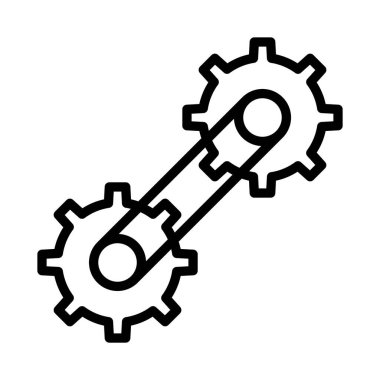 Cogwheels izole Vektör simgesi kolayca düzenleyebilir veya değiştirebilir