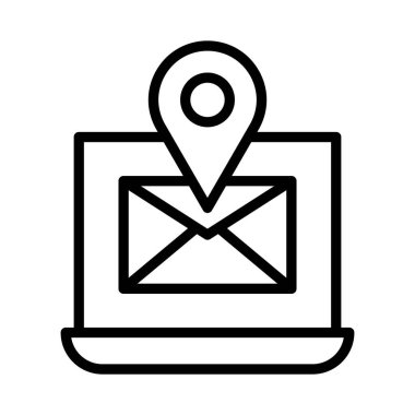 Kolayca düzenleyebilen ve düzenleyebilen coğrafi konum simgesi izole edilmiş Vektör simgesi