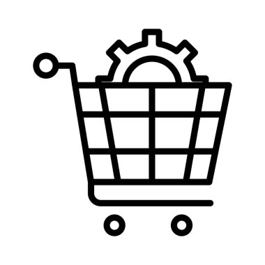 E-ticaret çözeltisi izole edilmiş Vektör simgesi kolayca düzenleyebilir ya da değiştirebilir