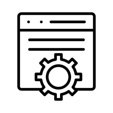 Kolayca düzenleyebilen ve düzenleyebilen Site Bakımı İzole Vektör simgesi