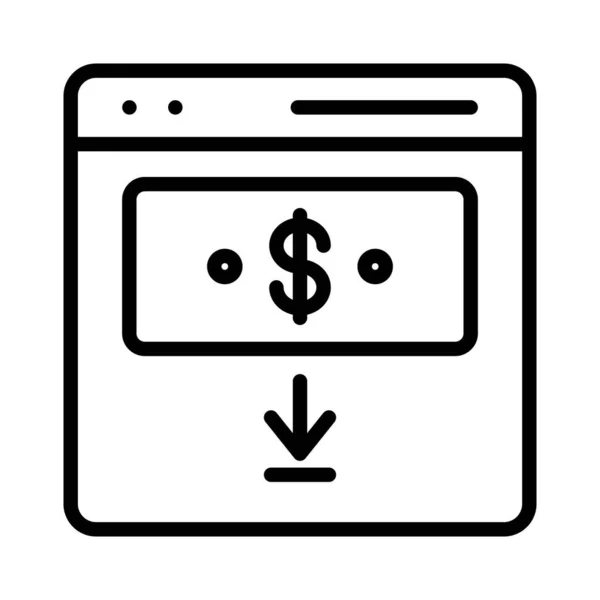 Faire Argent Ligne Isolated Icône Vectorielle Qui Peut Facilement Modifier — Image vectorielle