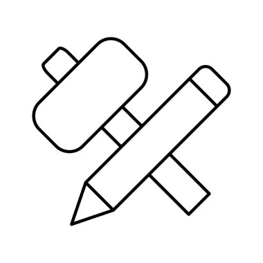 Architect araçları izole Vektör simgesi kolayca düzenleyebilir veya değiştirebilir