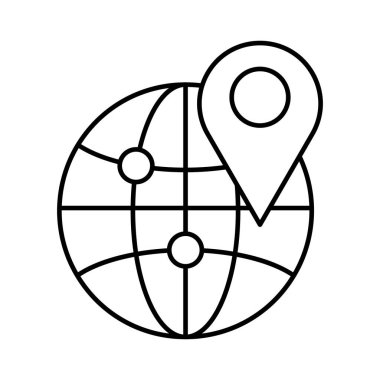 İletişim ağı izole edilmiş vektör simgesi kolayca düzenlenebilir ya da değiştirilebilir