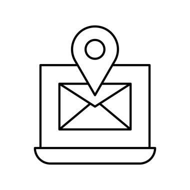 Kolayca düzenleyebilen ve düzenleyebilen coğrafi konum simgesi izole edilmiş Vektör simgesi