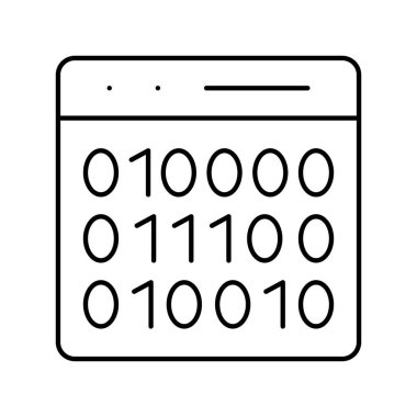 İkili arayüz izole edilmiş Vektör simgesi kolayca değiştirilebilir veya düzenlenebilir