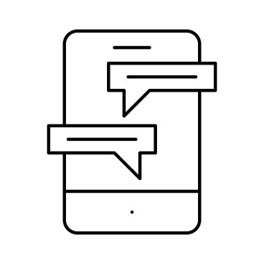 Mobil pazarlama izole edilmiş vektör simgesi kolayca düzenlenebilir ya da düzenlenebilir