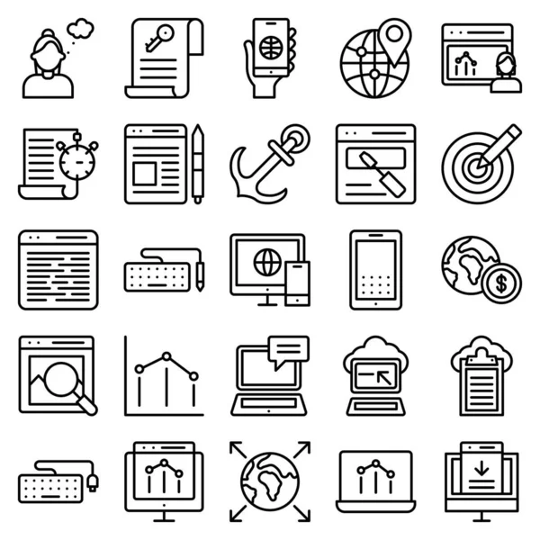 Web Seo Isolated Vector Icon Which Can Easily Modify Edit — Stock Vector