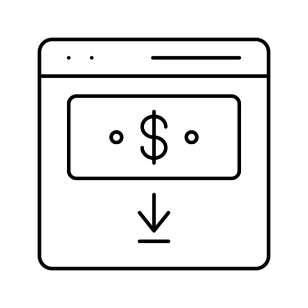 Faire Argent Ligne Isolated Icône Vectorielle Qui Peut Facilement Modifier — Image vectorielle