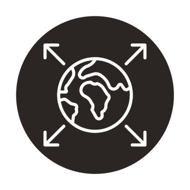 İletişim ağı izole edilmiş vektör simgesi kolayca düzenlenebilir ya da değiştirilebilir