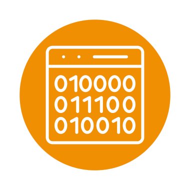 İkili arayüz izole edilmiş Vektör simgesi kolayca değiştirilebilir veya düzenlenebilir