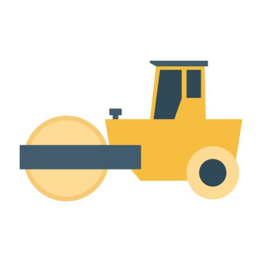 Buldozer Renk Vektörü Simgesi Kolayca değiştirilebilir veya düzenlenebilir