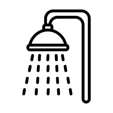 Kolayca değiştirebilen ya da düzenleyebilen izole edilmiş vektör simgesini duş al