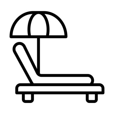 Plaj İzole Vektör simgesi Kolayca değiştirilebilir veya düzenlenebilir