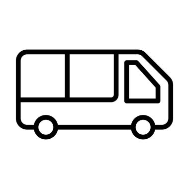 Kolayca değiştirebilen ya da düzenleyebilen otobüs izole edilmiş vektör simgesi