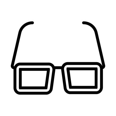  Gözlük Gözlüğü İzole Vektör simgesi Kolayca değiştirilebilir veya düzenlenebilir