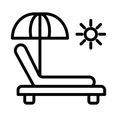 Plaj İzole Vektör simgesi Kolayca değiştirilebilir veya düzenlenebilir