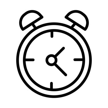 Alarm saati izole edilmiş vektör simgesi kolayca değiştirilebilir veya düzenlenebilir