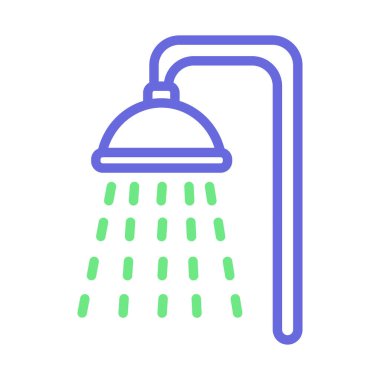 Kolayca değiştirebilen ya da düzenleyebilen izole edilmiş vektör simgesini duş al