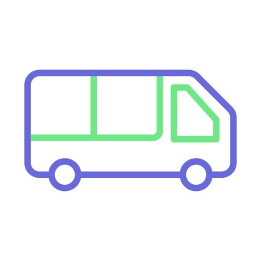 Kolayca değiştirebilen ya da düzenleyebilen otobüs izole edilmiş vektör simgesi