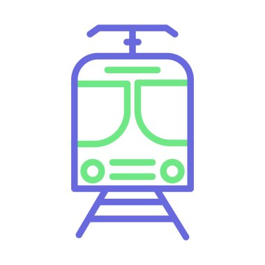 Kolayca düzenleyebilen ve düzenleyebilen Tram Ayıklanmış Vektör simgesi