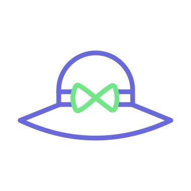 Kovboy şapkası izole edilmiş Vektör simgesi kolayca değiştirilebilir veya düzenlenebilir